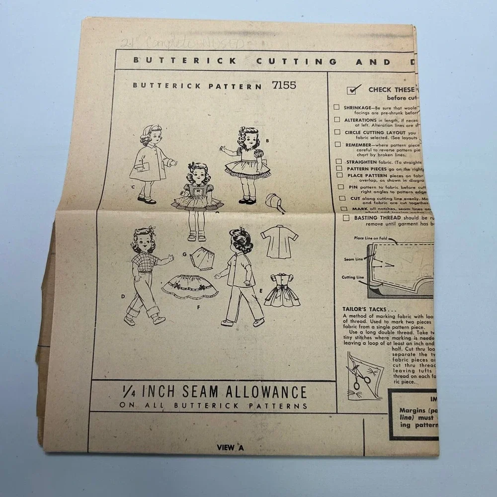Butterick Vintage Mail Order Pattern #7155 21